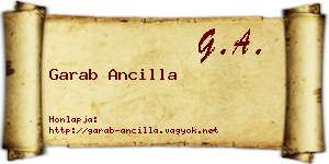 Garab Ancilla névjegykártya